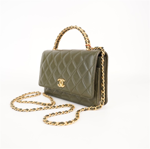 Túi Chanel xanh rêu KG+