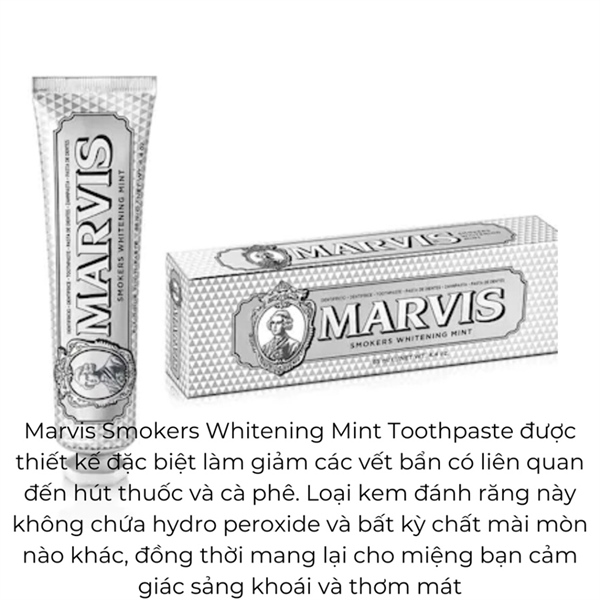 Kem đánh răng Marvis trắng KG+