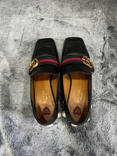 Giày GG đen đế đính hạt KG+