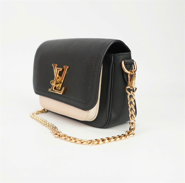 Túi LV Lockme Tender đen phối trắng size 18 KG+