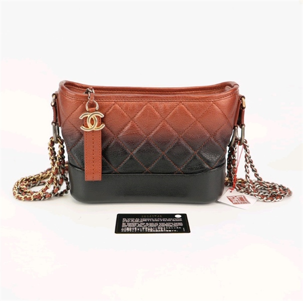 Túi Chanel Gab màu nâu đen size 20 KG+