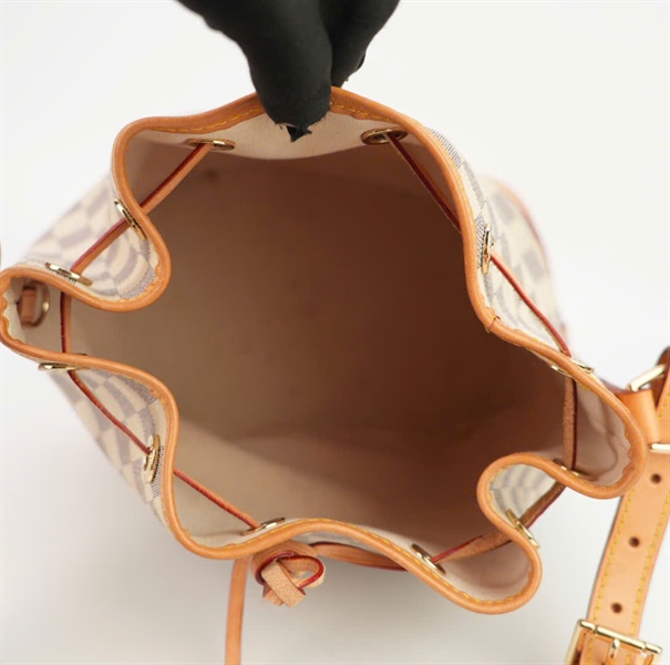 Túi LV dây rút ô vuông xám size 22 ++