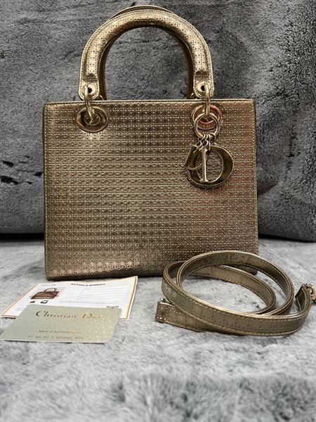 Túi Dior Lady bạc đồng +
