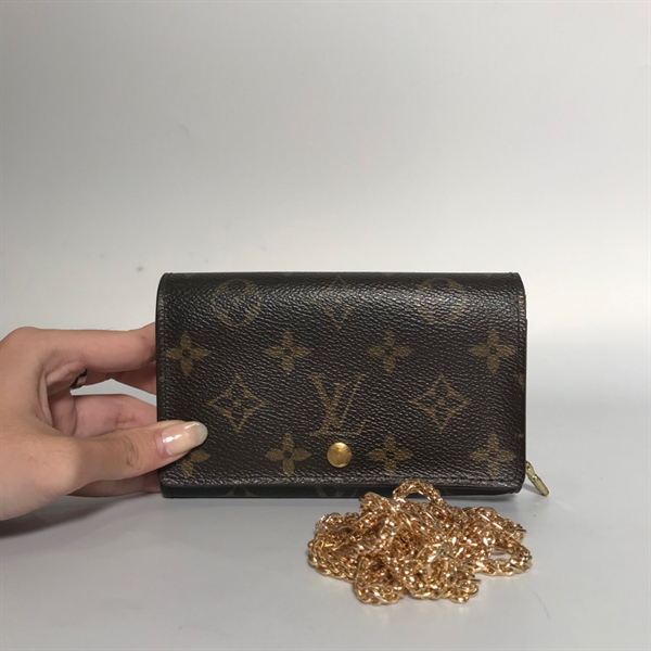 Ví LV ngắn xích vàng +