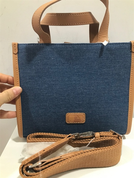 Túi NY Jean Xanh Phối Vàng Bò KG+