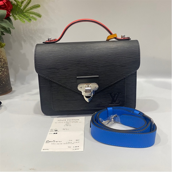 Túi LV đen dây xanh KG+