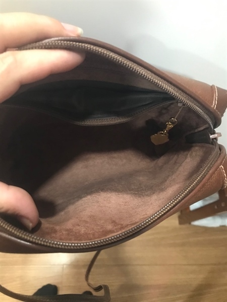 Túi GG đeo chéo màu nâu đậm KG+