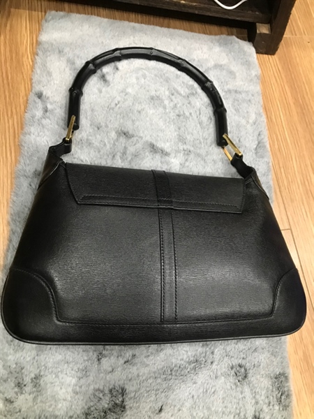 Túi xách tay GG quai trúc đen KG+