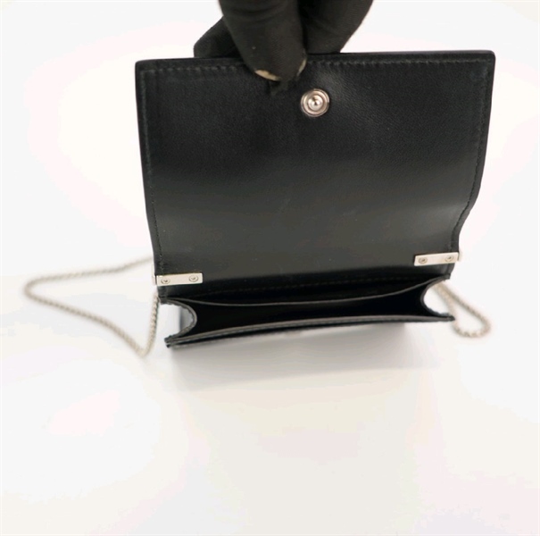 Túi xách Prada đen bóng mini KG+