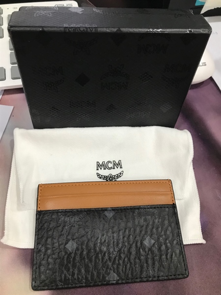 Ví card MCM Đen Vàng+