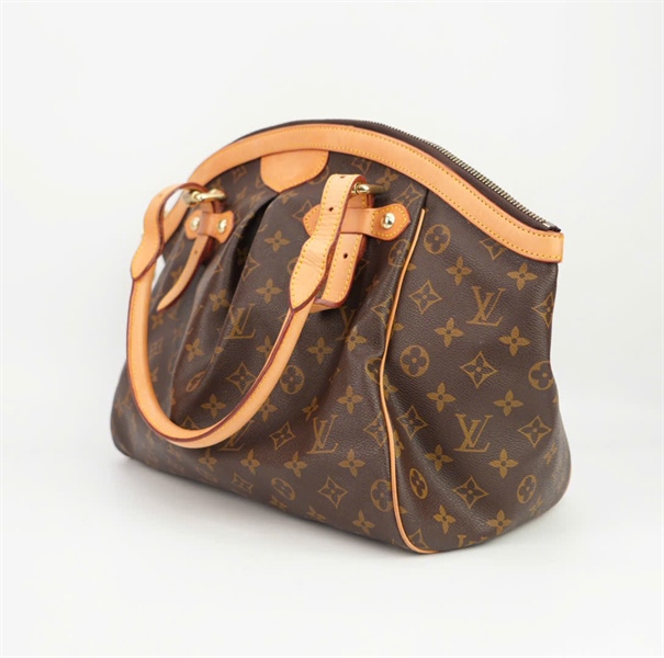 Túi LV hoa nâu quai viền da size 25++