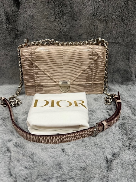 Túi Dior thằn lằn màu nâu +