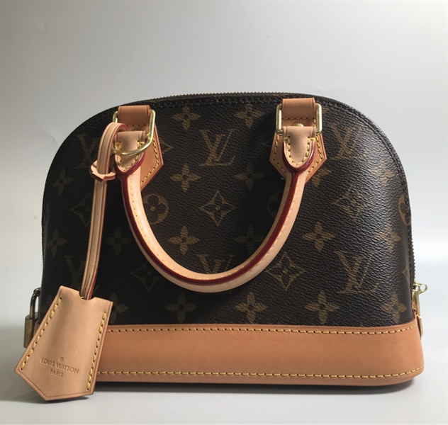 Túi Lv nâu ổ khoá vàng KG+