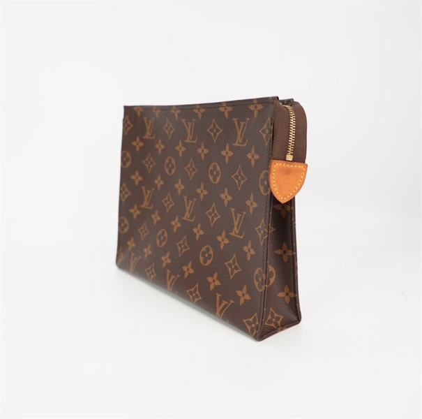 Túi LV hoa nâu khoá kéo vàng TB +