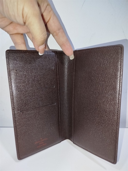 Ví LV Dài Gập Đôi Ô Vuông Lòng Nâu+