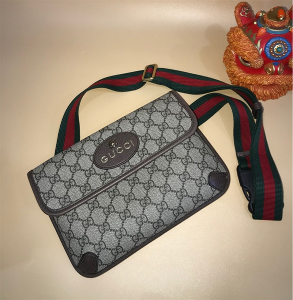 Túi Đeo Chéo GG Xám Nâu+