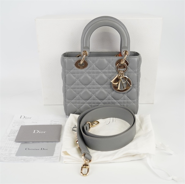 Túi Dior Lady màu xám KG+