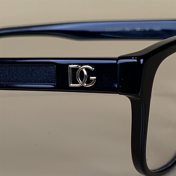 Kính gọng cận đen D&G logo vàng KG+