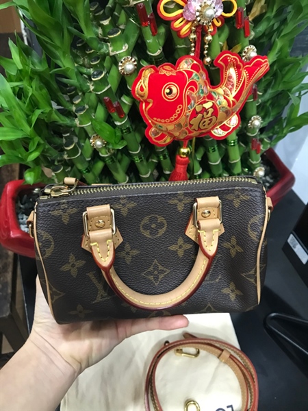 Túi Speedy Nano LV Mini Hoa Nâu+