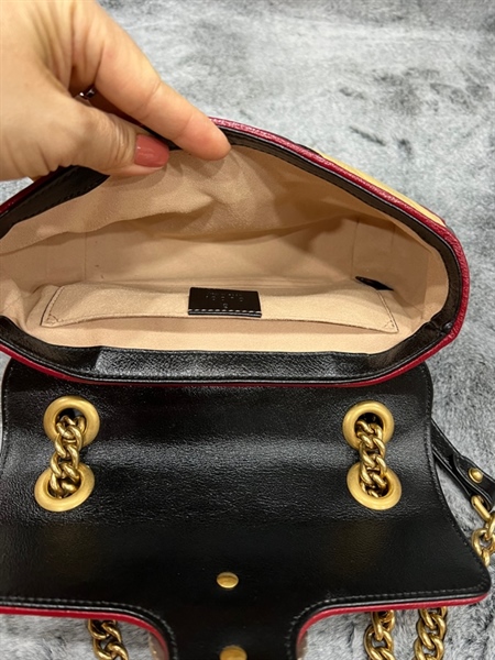 Túi Gucci marmont vàng đen +