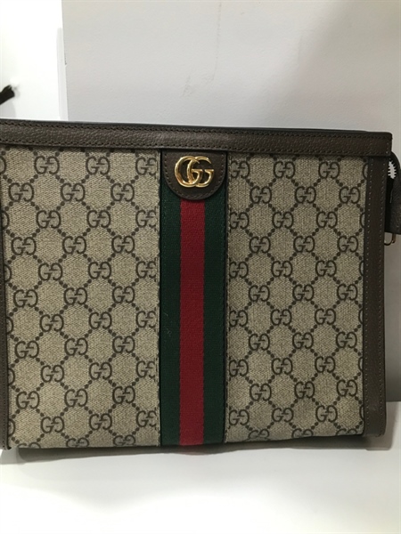 Túi GG Clutch Ophidia xám +