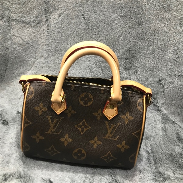 Túi speedy nano LV hoa nâu +