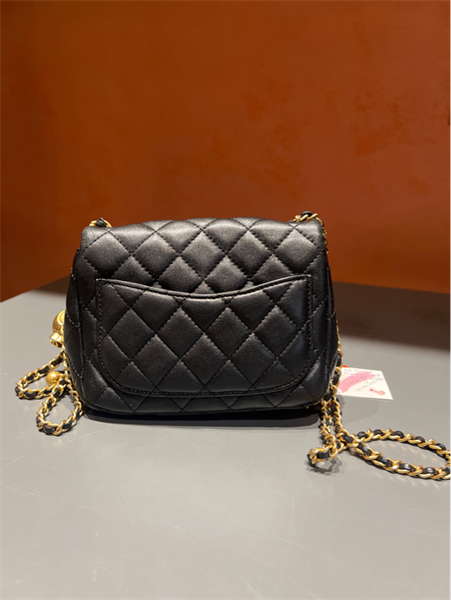 Túi Chanel đen khóa vàng size 17cm++