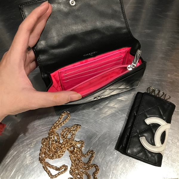 Túi Chanel trắng đen +