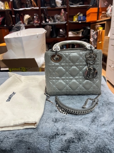 Túi Dior Lady bạc KG+