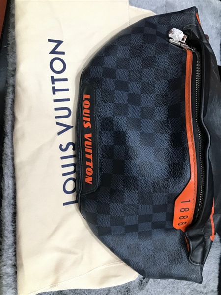 Túi LV Ô Vuông Xanh Đen KG+