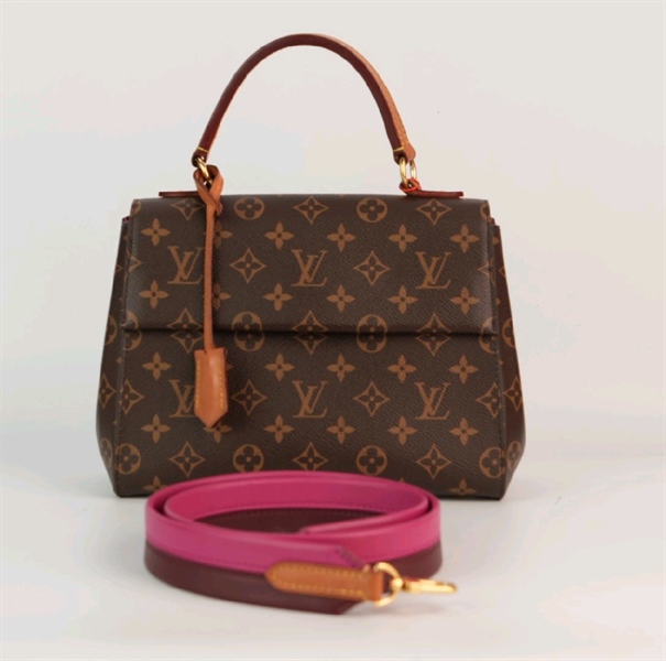 Túi LV hoa nâu nắp gập - TB +