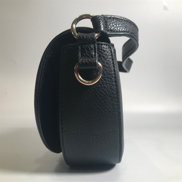 Túi versace đen khoá bông vàng KG+