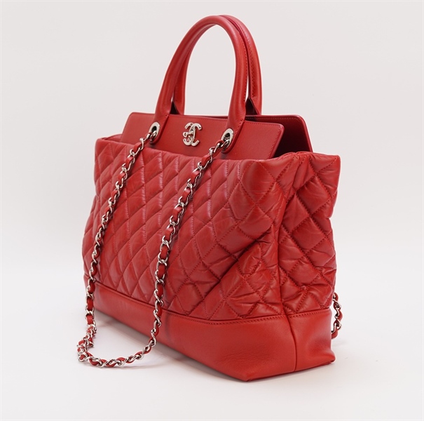 Túi Chanel đỏ dây xích size 38cm KG+
