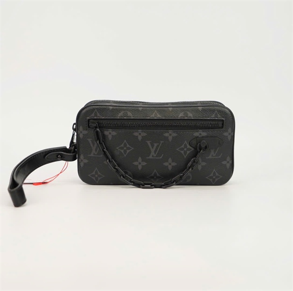 Túi LV hoa trắng nền đen xích đen size 20 TB+