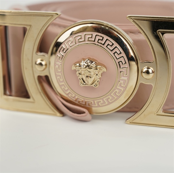 Thắt lưng Versace leather nude KG +