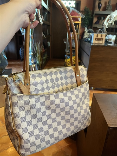 Túi LV ô vuông xám TB +
