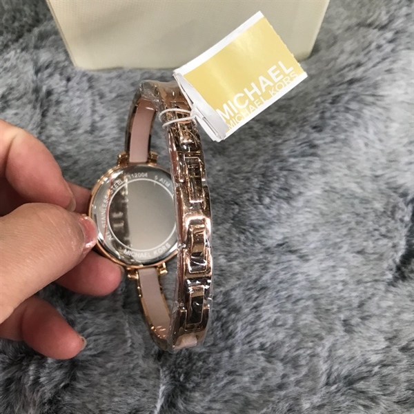 Đồng hồ MK mặt trơn màu vàng hồng+