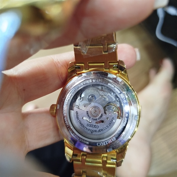 Đồng hồ cơ nam Seiko vàng KG+