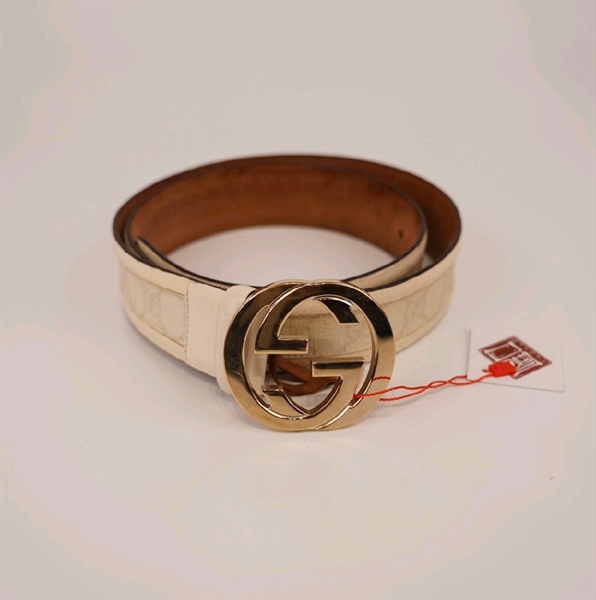 Thắt lưng GG màu trắng KG+