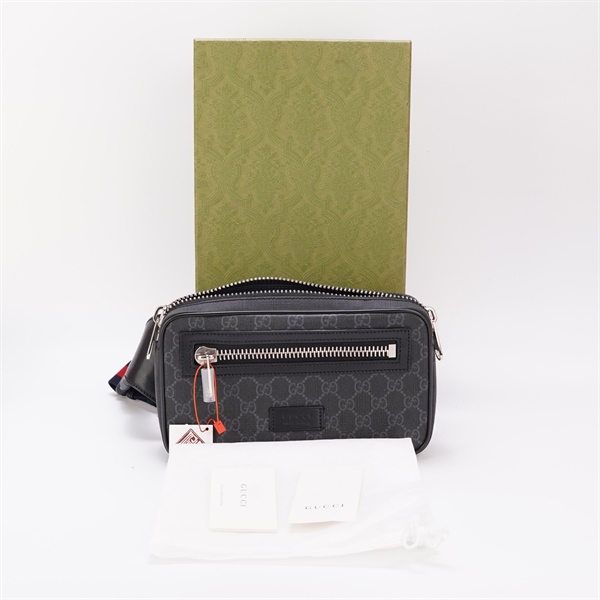 Túi GG bumbag màu xanh đen sz 24cm KG+