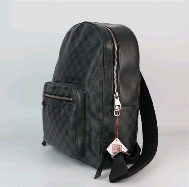 Balo LV ô vuông đen ngăn kéo nhỏ - TB +