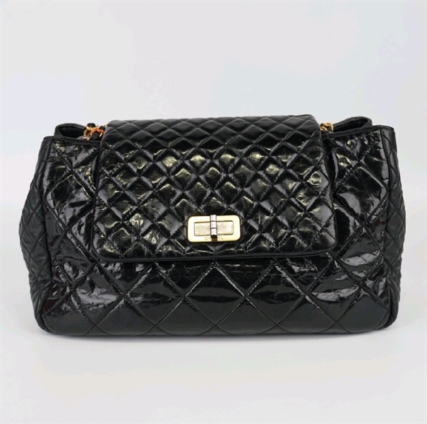 Túi Chanel đen khóa vuông giả cổ KG+