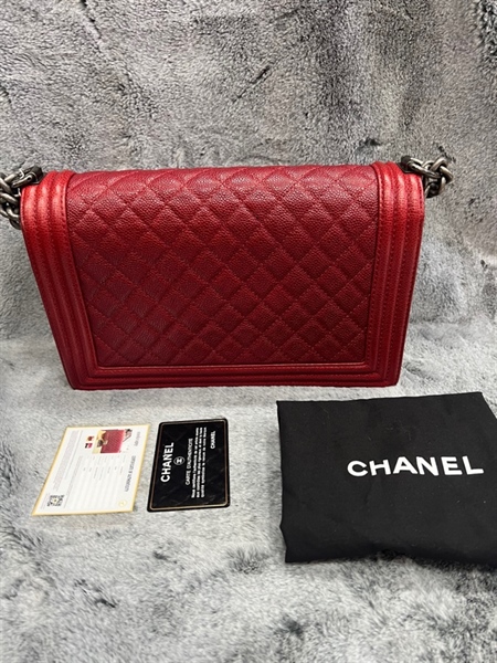 Túi chanel boy đỏ+