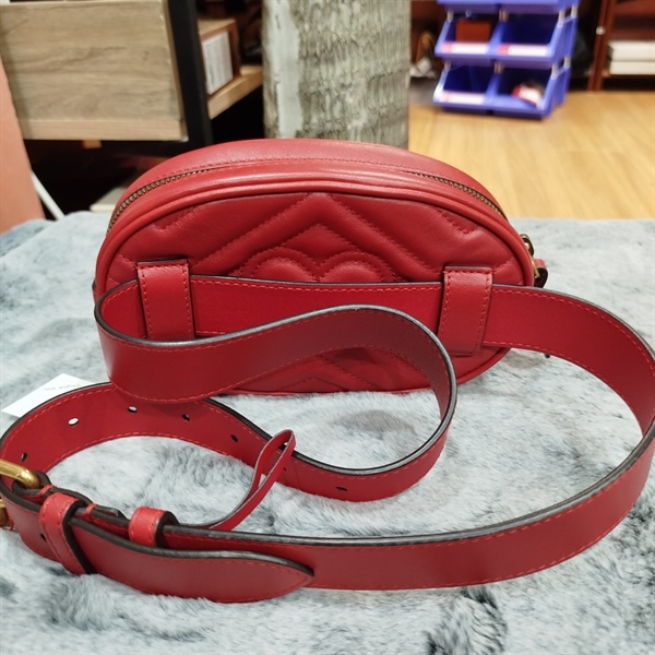 Túi bumbag GG vân đỏ +