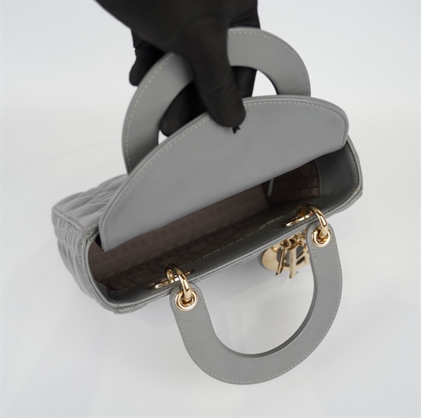 Túi Dior Lady màu xám KG+