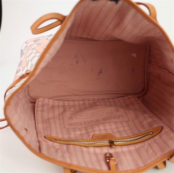 Túi LV neverfull có ví ô vuông xám in hình size 35 ++