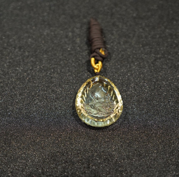 Mặt Hoàng Tài thạch anh cắt giác KG+