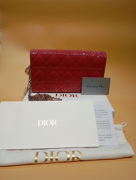 Túi cầm tay Dior màu hồng đất +