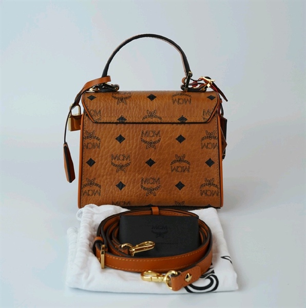 Túi MCM nâu 18cm KG+