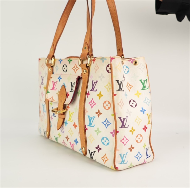 Túi LV tote trắng hoa màu size 38 KG+